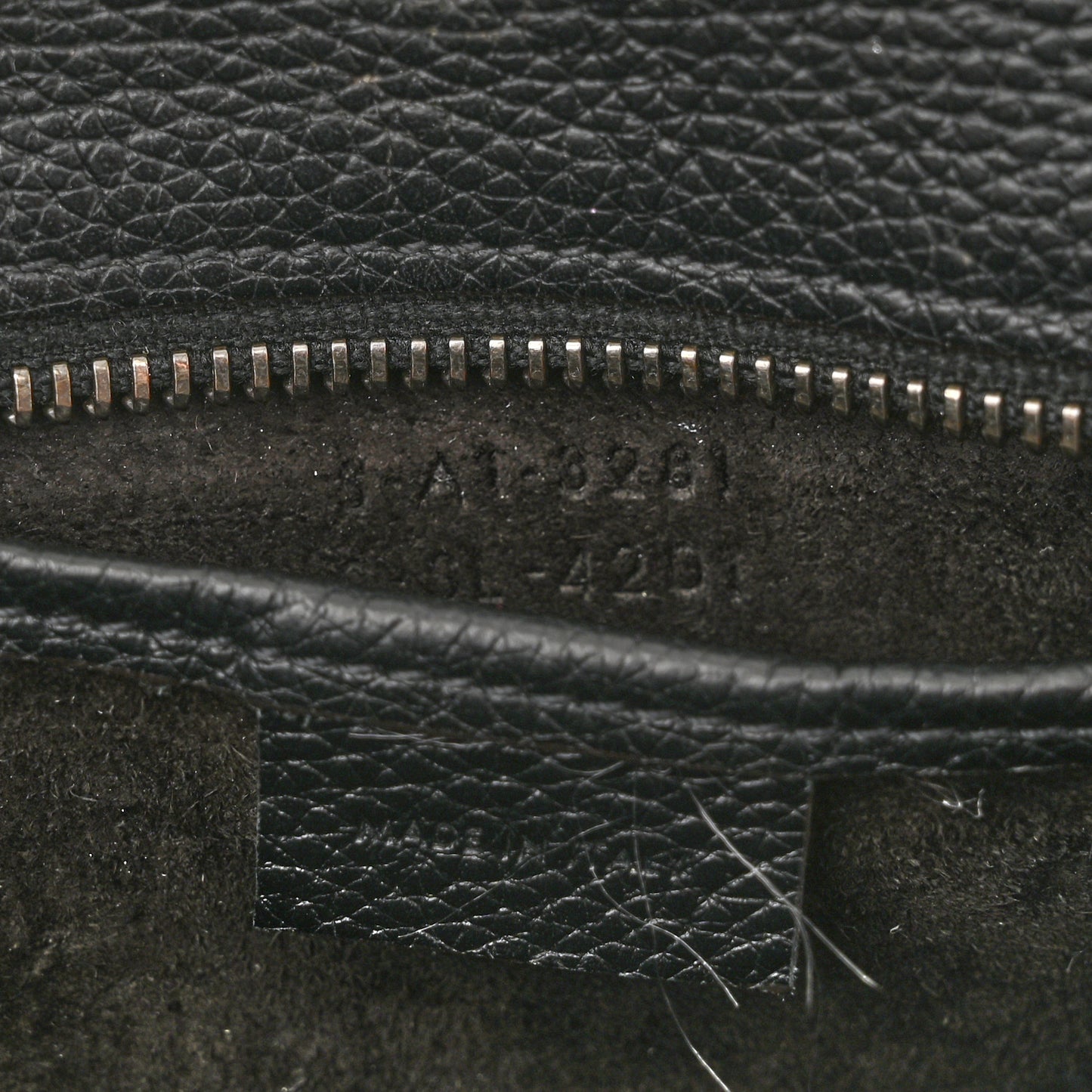 Drummed Calfskin Nano Luggage Black