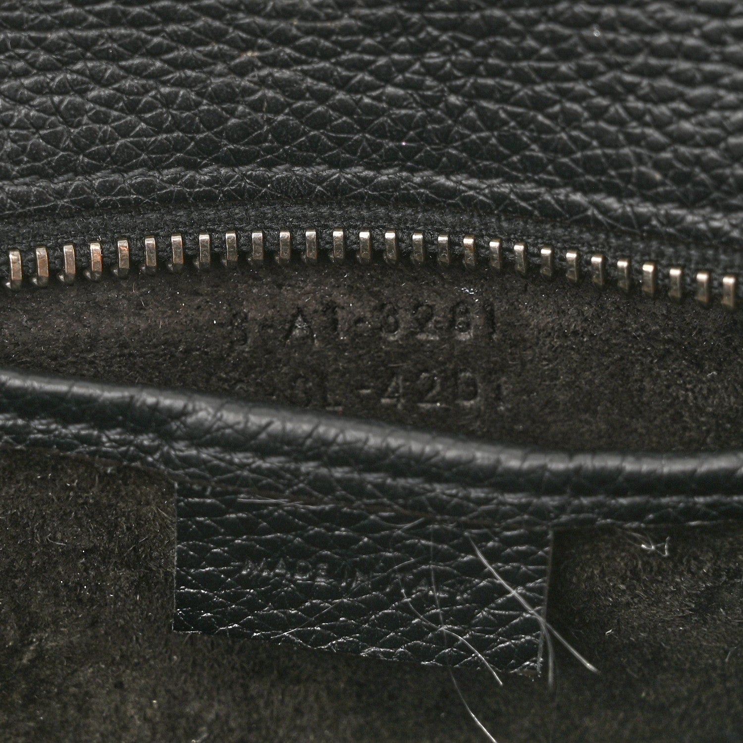 Celine Drummed Calfskin Nano Luggage Black 7 of 15