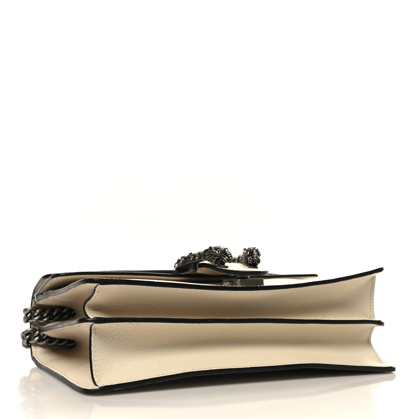 Textured Calfskin Crystal Small Dionysus Shoulder Bag Mystic White