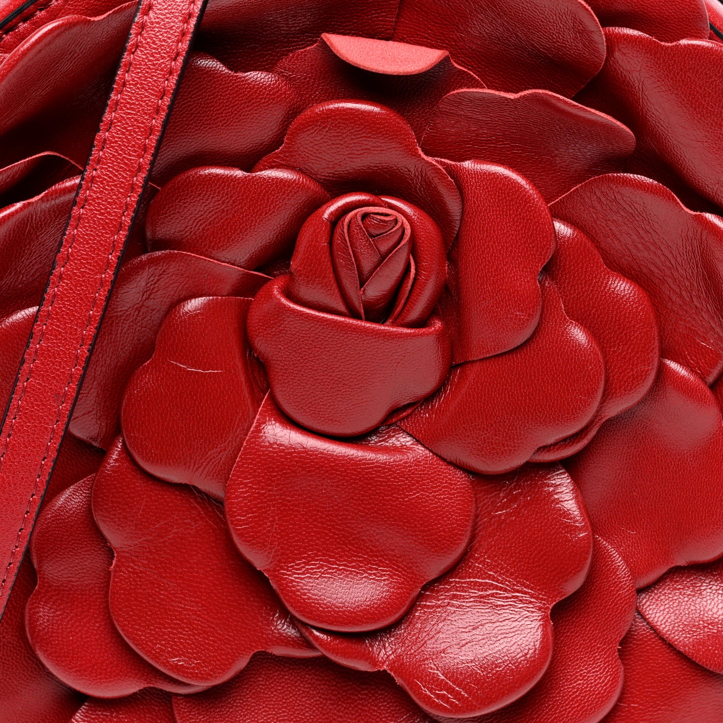 Nappa Atelier 03 Rose Edition Round Crossbody Bag Cerise