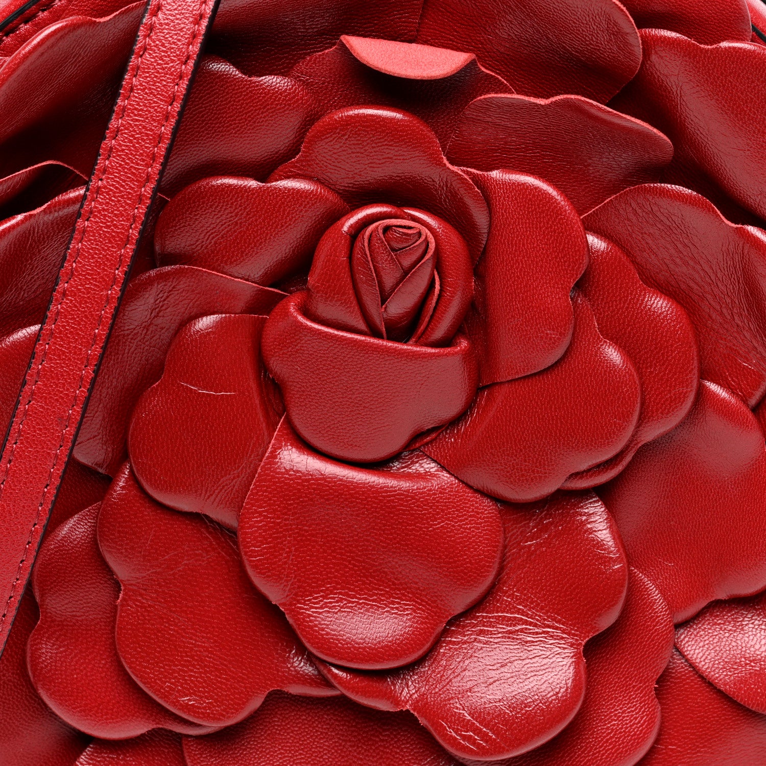 Valentino Garavani Nappa Atelier 03 Rose Edition Round Crossbody Bag Cerise 7 of 9