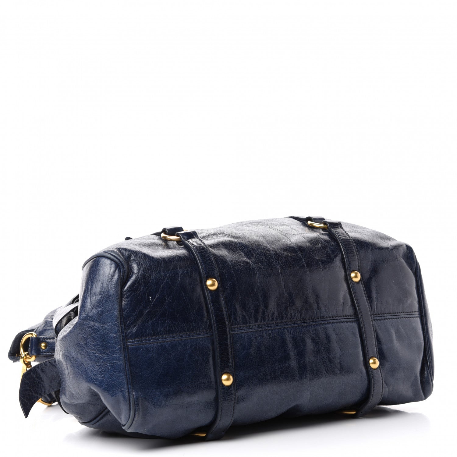 Miu Miu Vitello Lux Large Bow Bag Bleuette 4 of 9