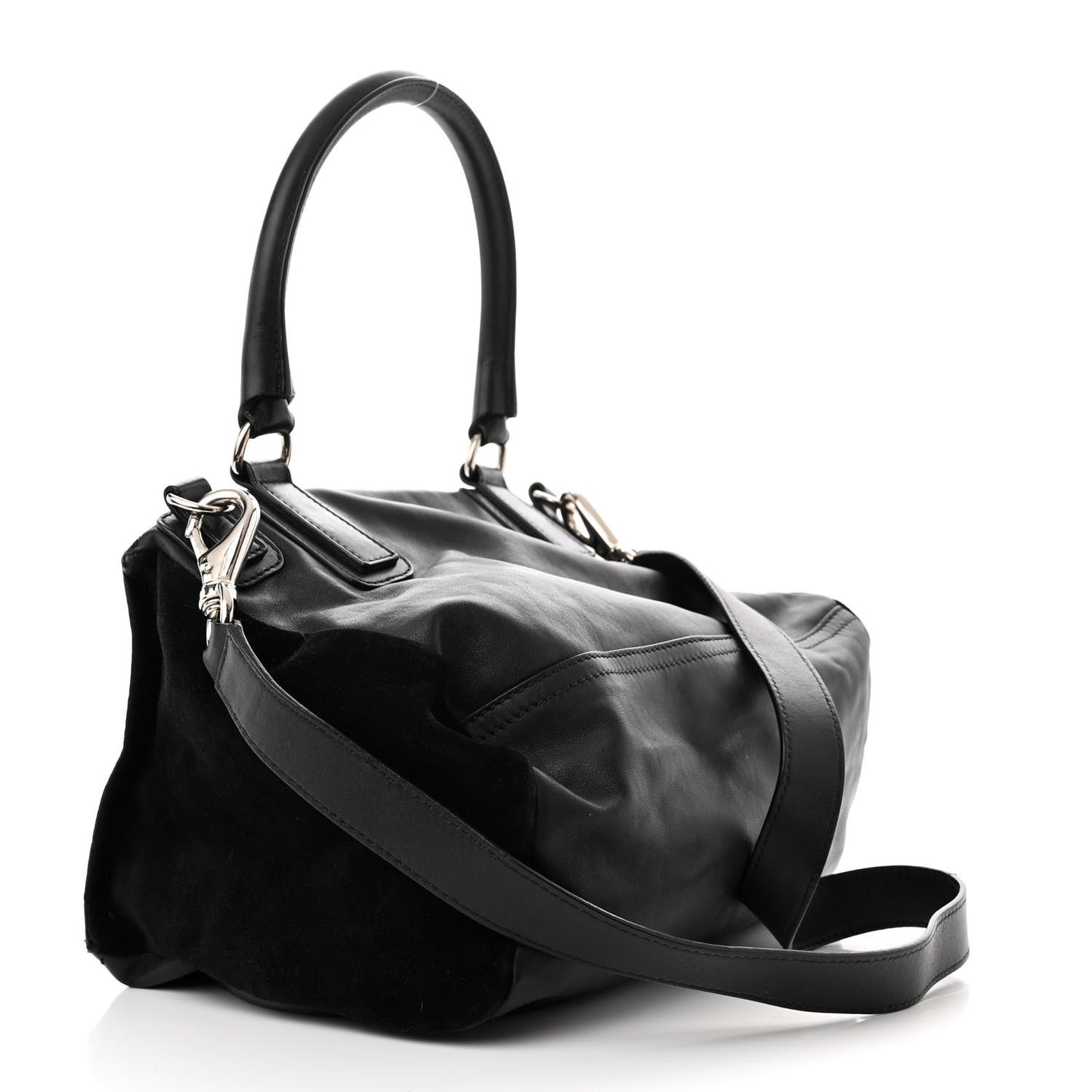 Calfskin Crocodile Embossed Medium Pandora Black