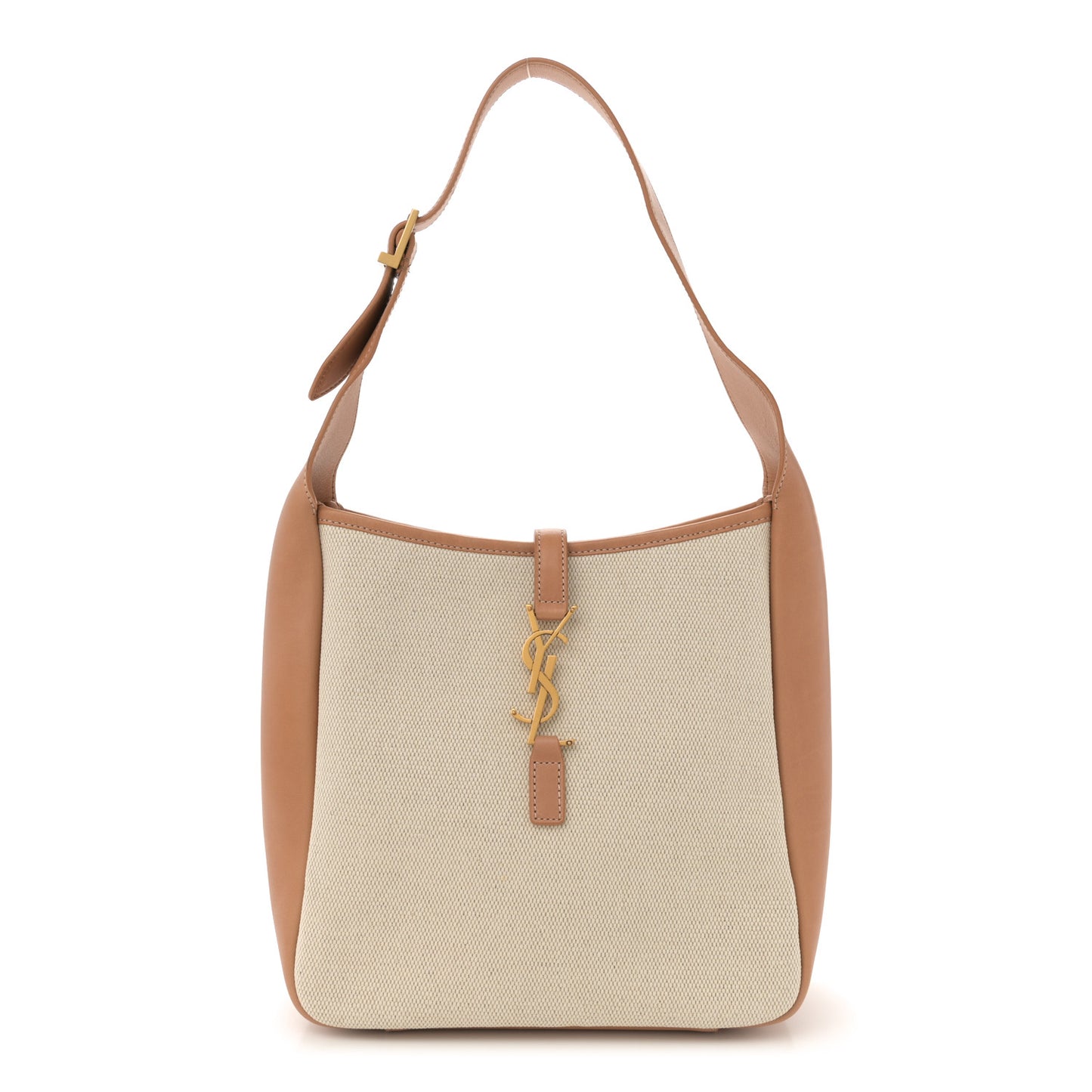 Smooth Calfskin Canvas Small Le 5 A 7 Soft Hobo Natural Tan