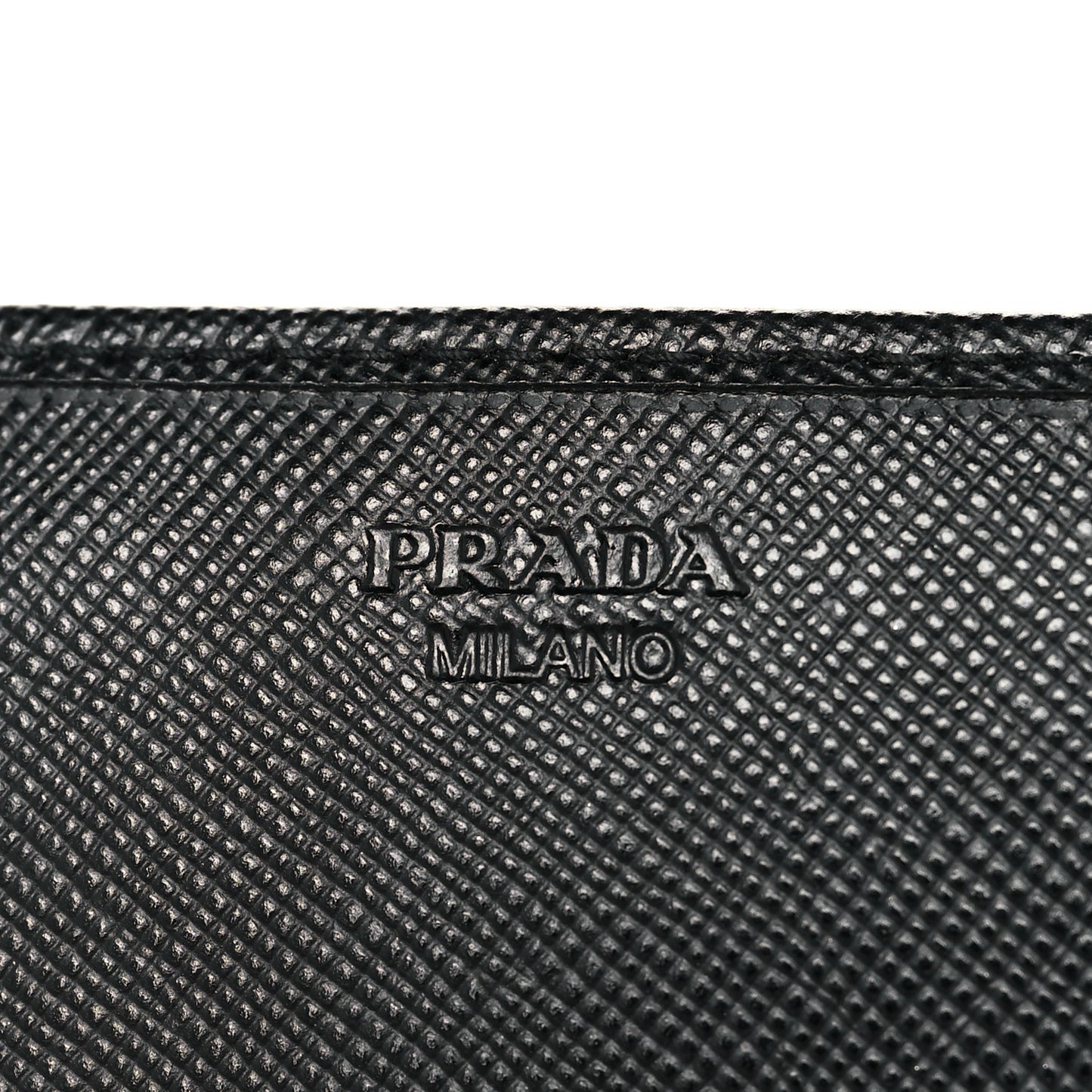 Saffiano Crystal Studded Chain Wallet Black