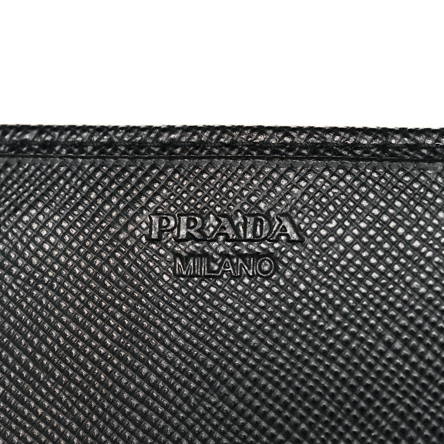 Prada Saffiano Crystal Studded Chain Wallet Black 6 of 8