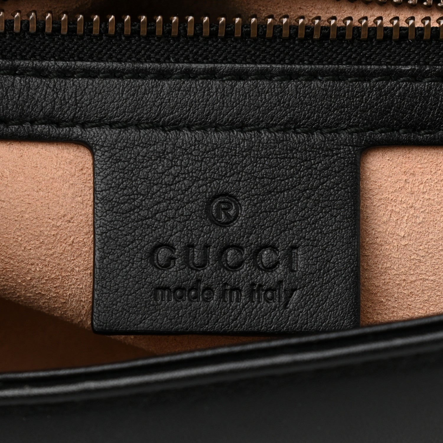 Gucci Calfskin Matelasse Small GG Marmont Shoulder Bag Black 6 of 12