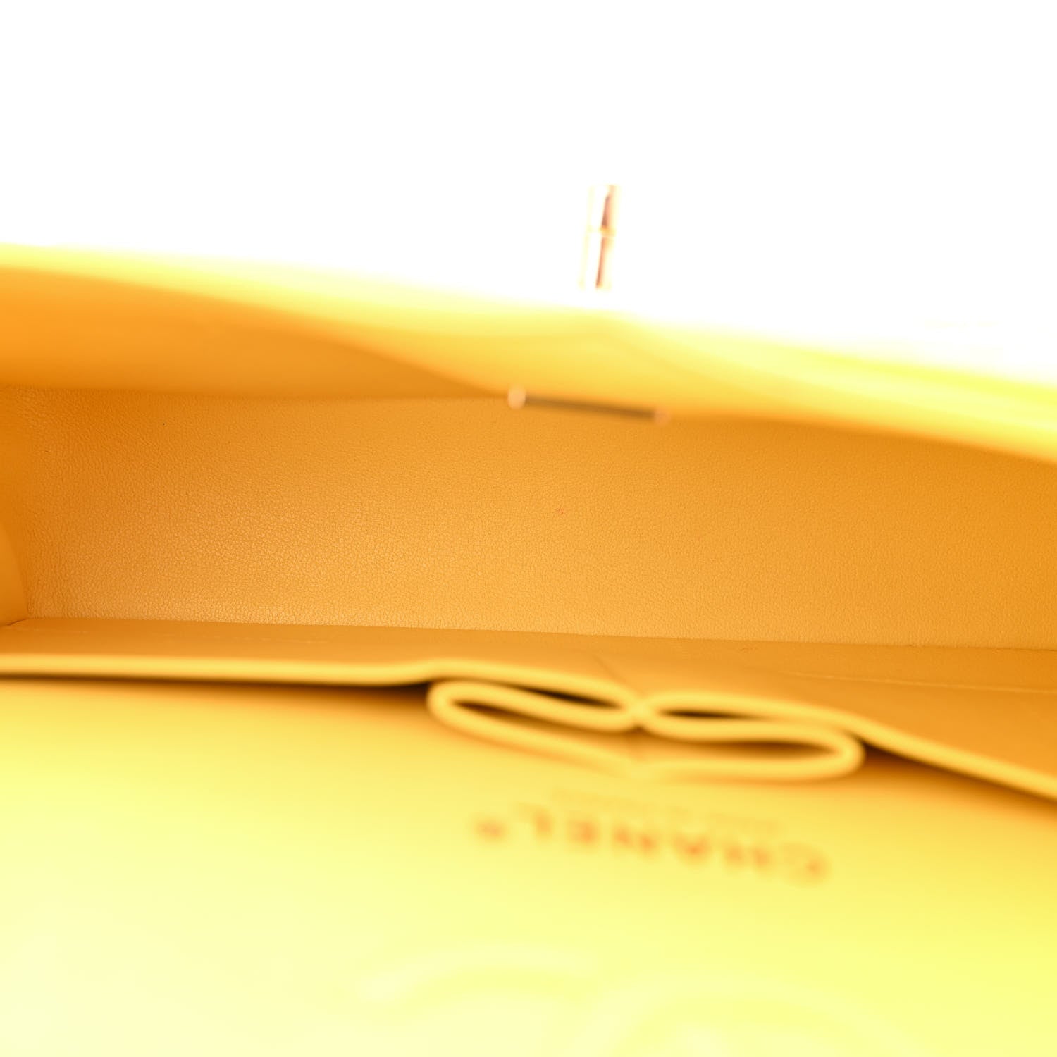 Chanel Caviar Quilted Small Double Flap Yellow 5 of 11