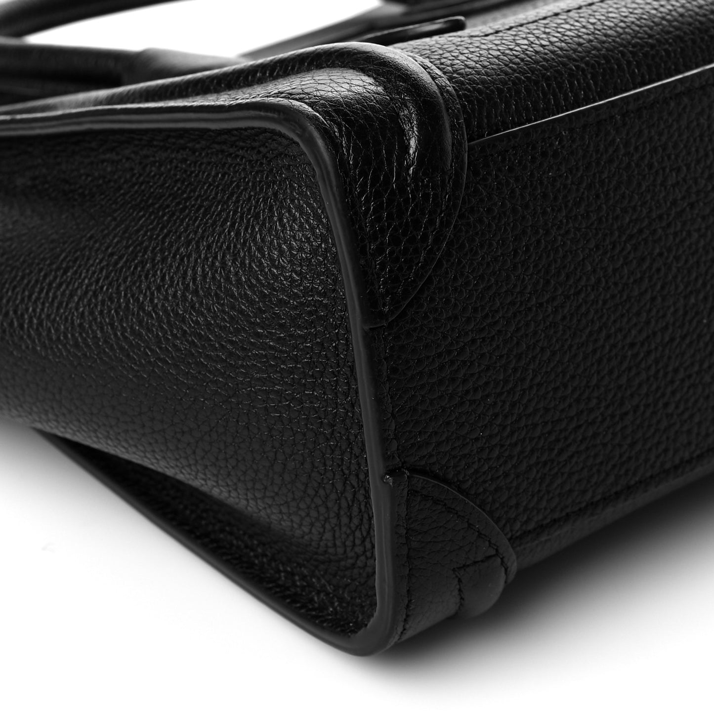 Drummed Calfskin Nano Luggage Black