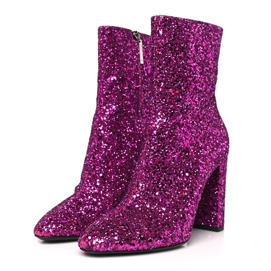 Glitter Lou 95 Zip Bootie 38.5 Pink