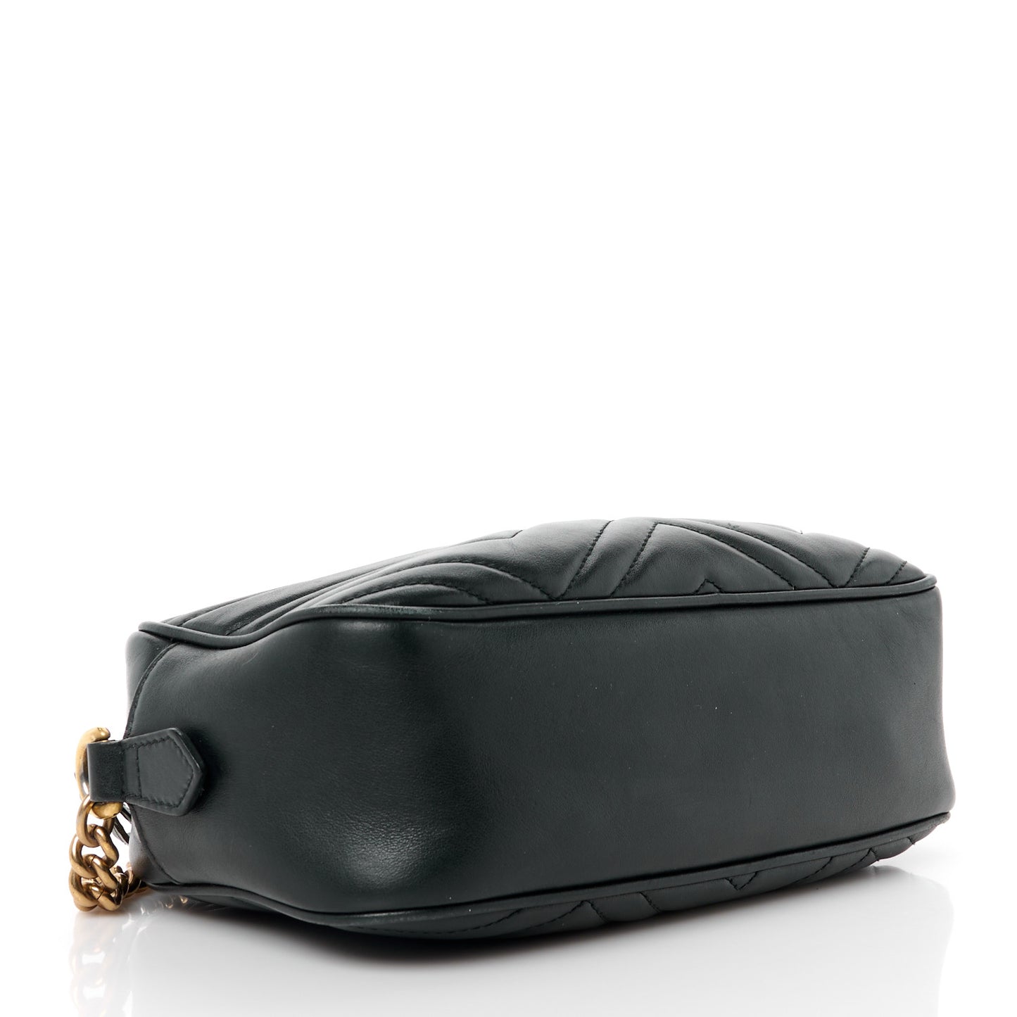 Calfskin Matelasse Small GG Marmont Chain Shoulder Bag Black