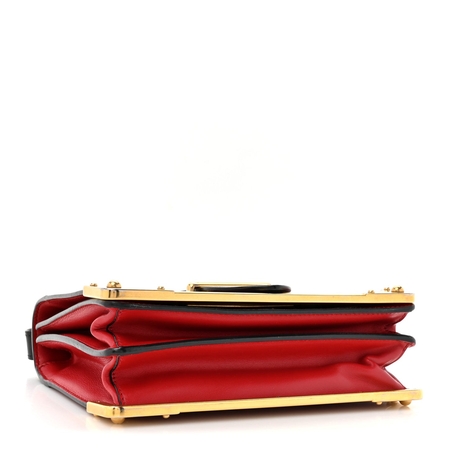 City Calfskin Saffiano Cahier Bag Fuoco Black