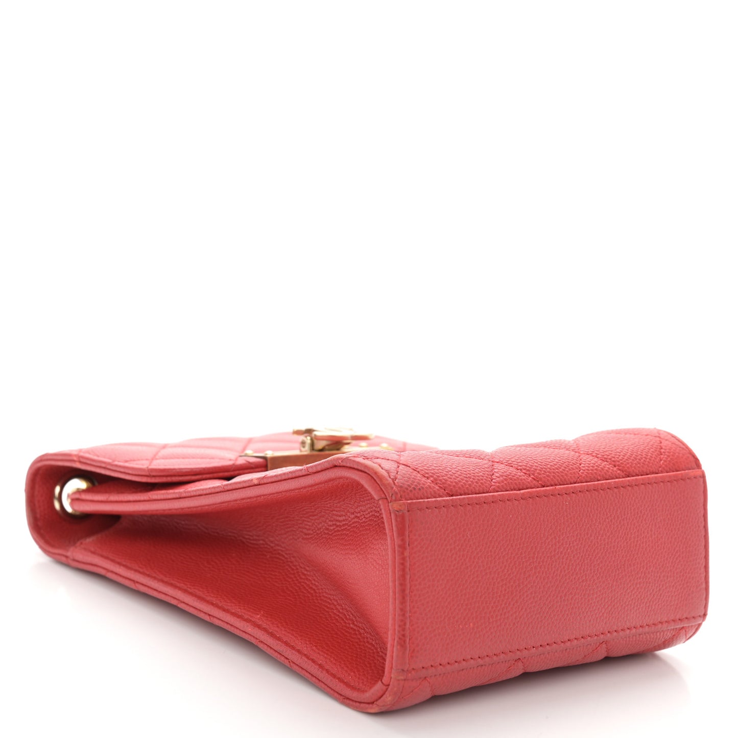 Caviar Quilted Golden Class Phone Holder Red