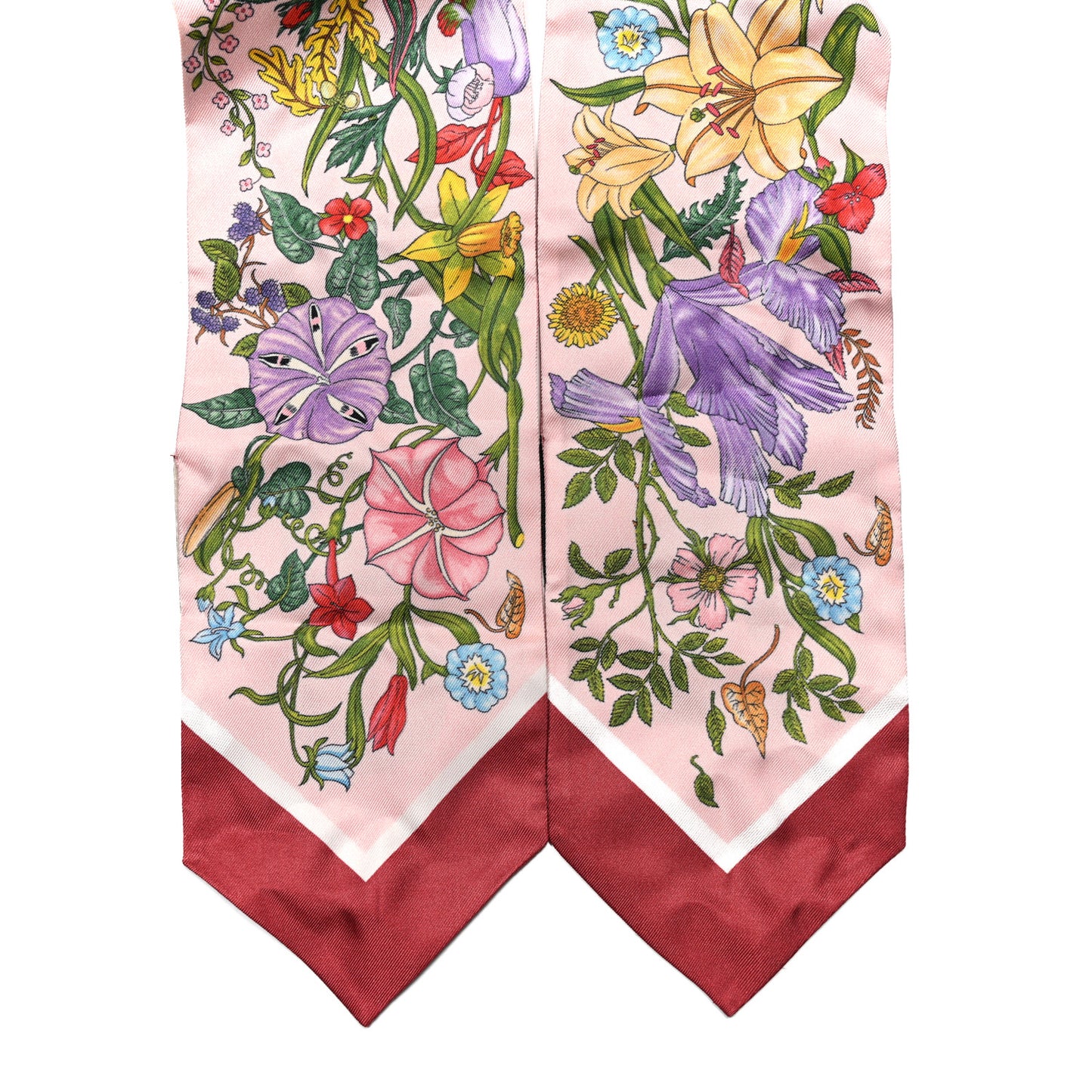 Silk Twill Spely Neck Bow Scarf Roseate