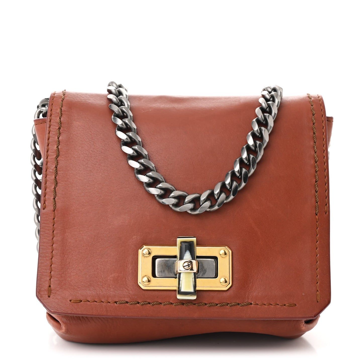 Calfskin Happy Mini Pop Bag Beige