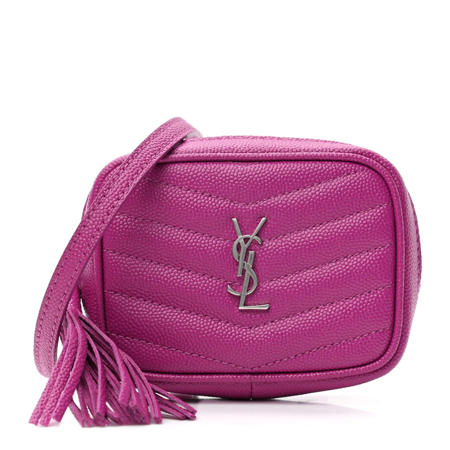 Grain De Poudre Matelasse Monogram Baby Lou Camera Bag Electric Fuxia