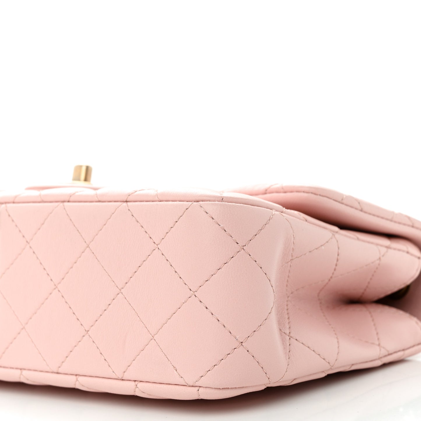 Lambskin Quilted Small Sweet Camellia Flap Light Pink