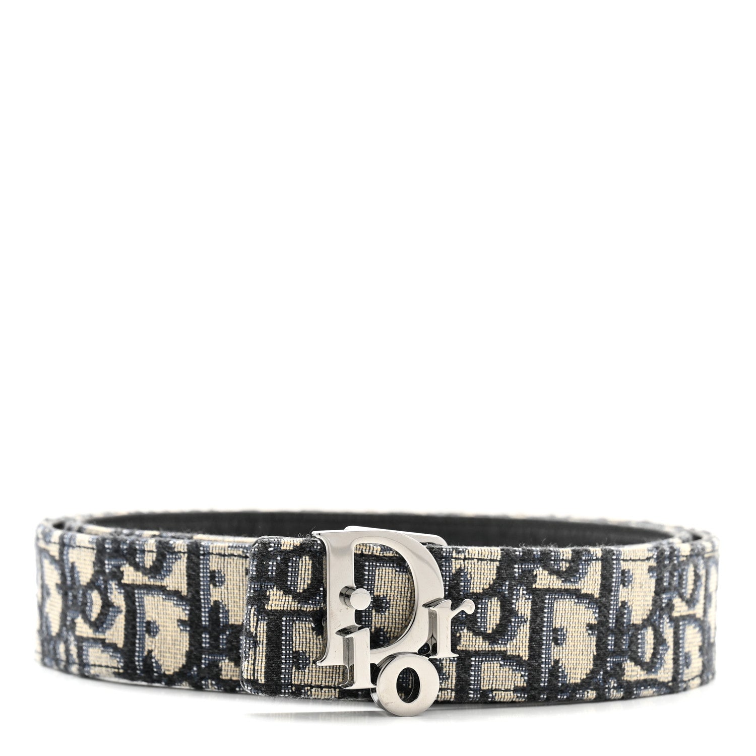 Christian Dior Oblique 30 Montaigne 35mm Belt 90 36 Blue 1624611