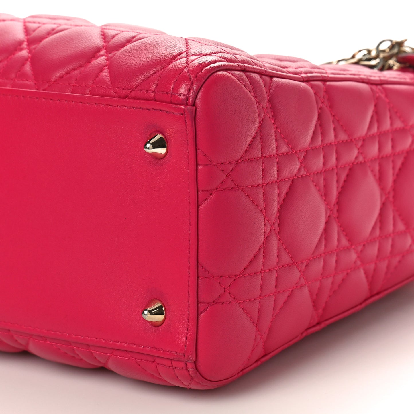 Lambskin Cannage Medium Lady Dior Pink