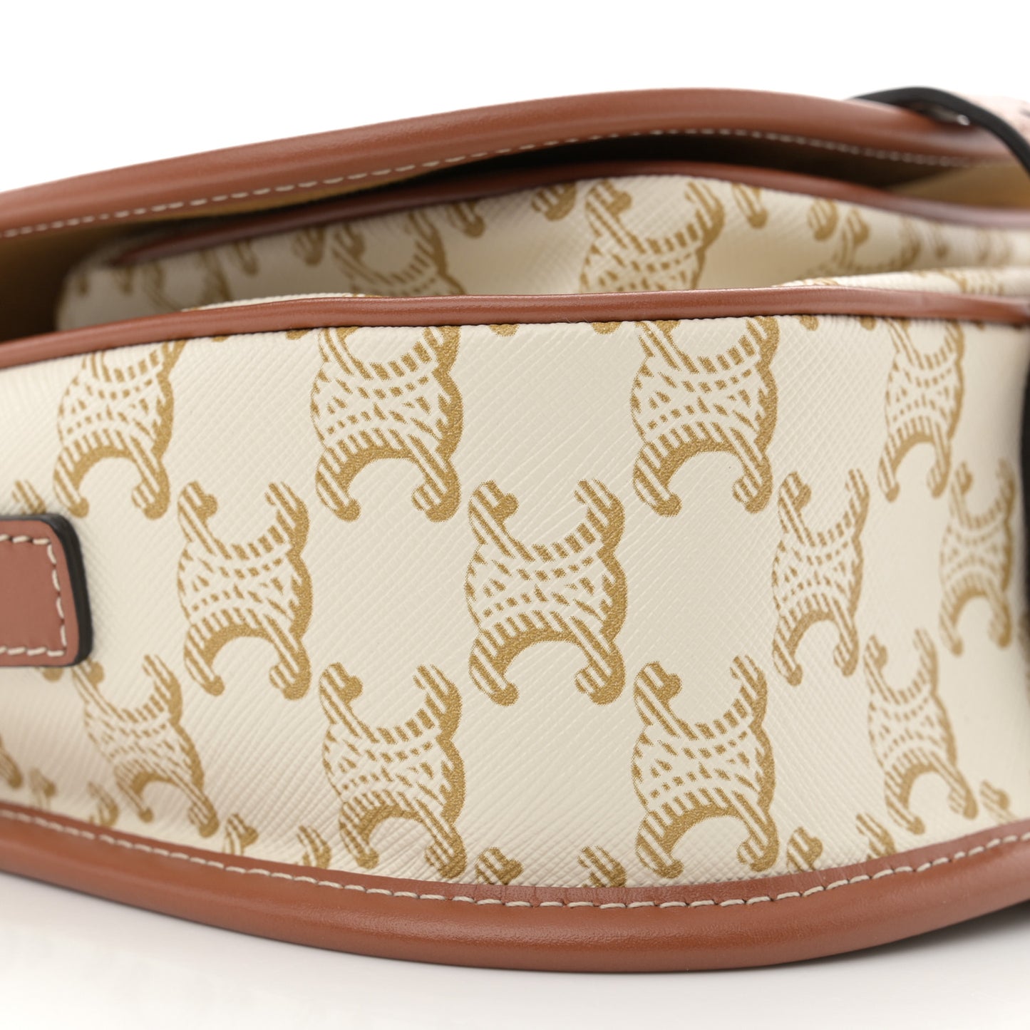 Triomphe Canvas Medium Folco Bag White