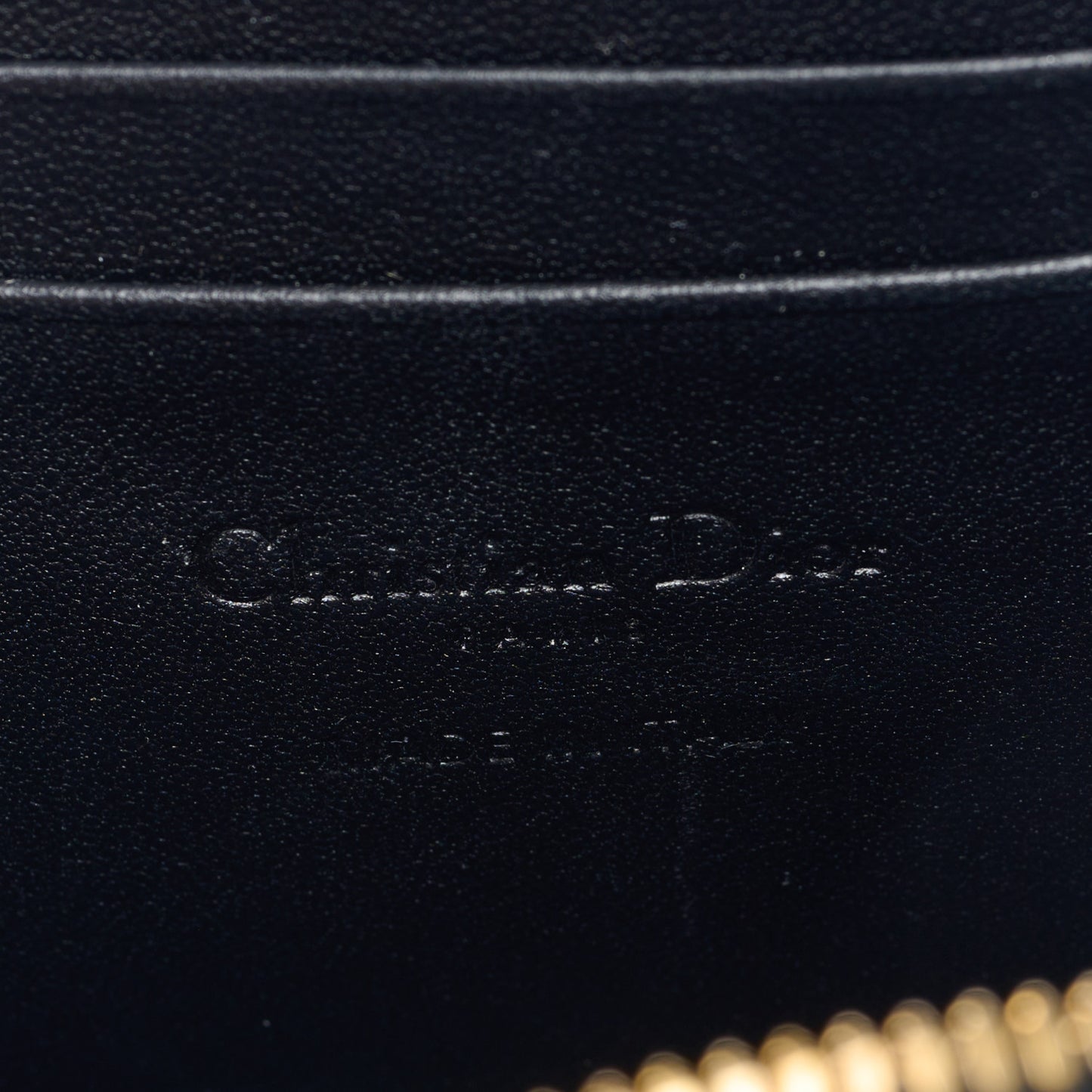 Lambskin Cannage Lady Dior Phone Holder Black