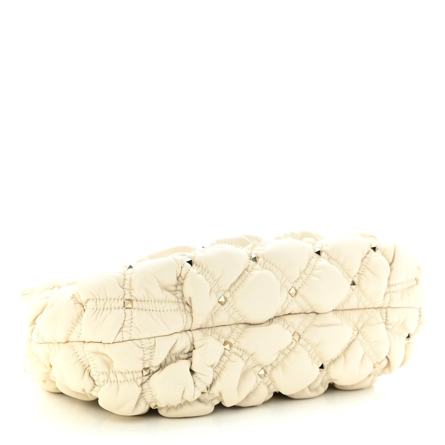 Nappa Spikeme Clutch Ivory