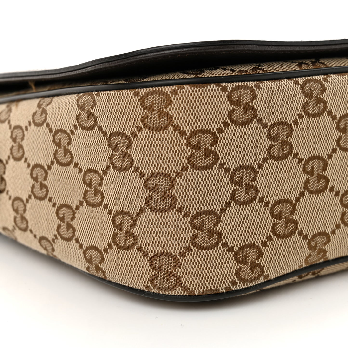 Monogram Flap Messenger Bag Beige Dark Brown