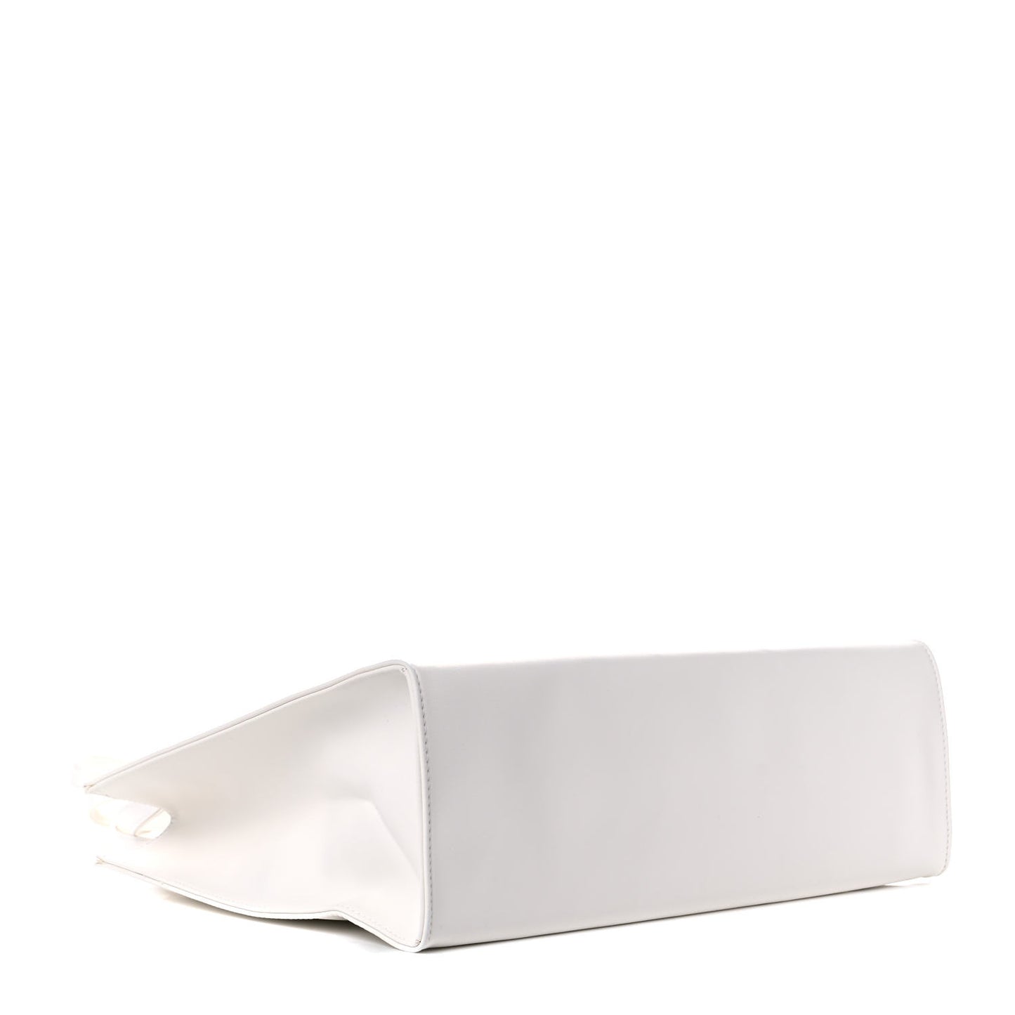 Vegan Leather Medium Shopping Bag White