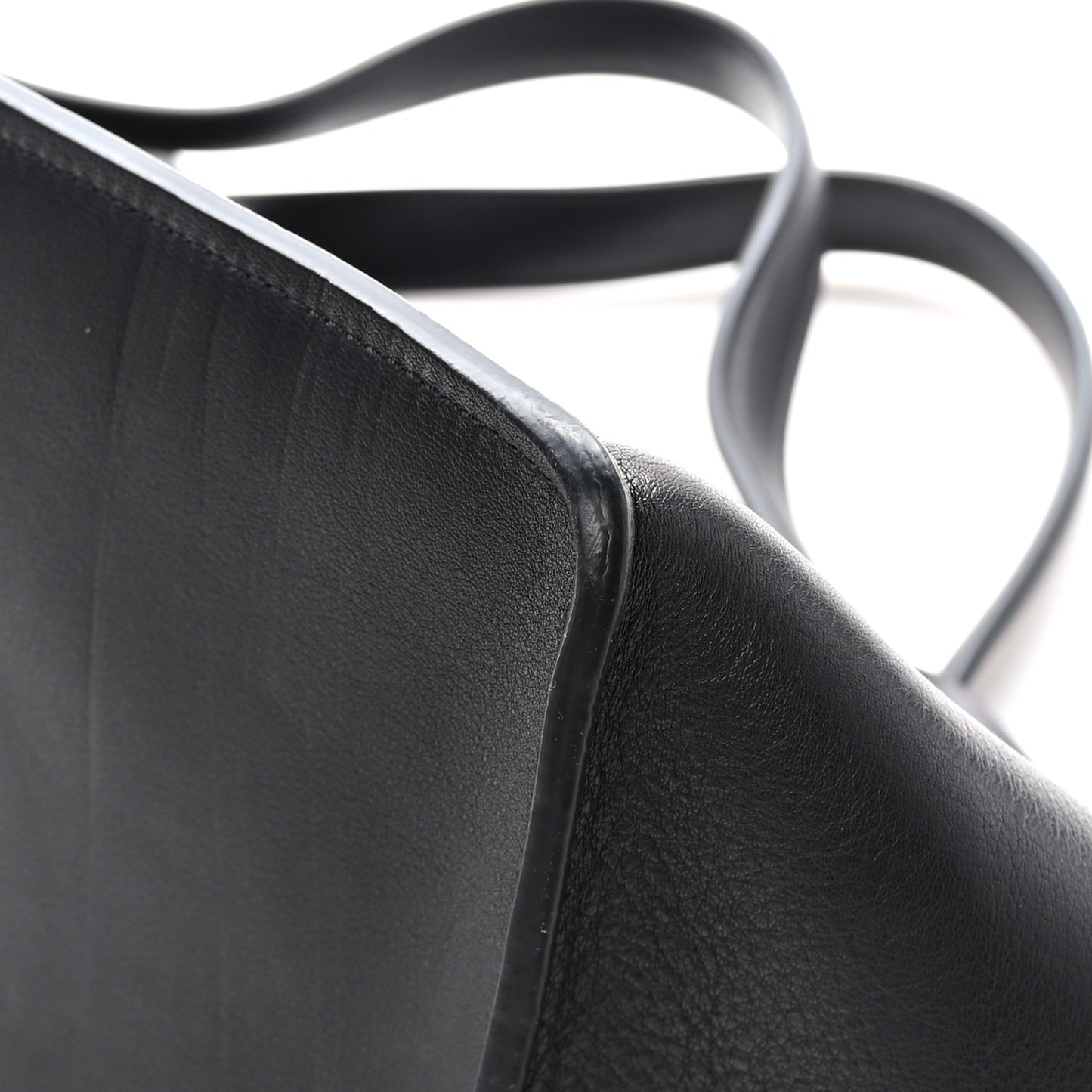 Polished Saddle Calfskin Idaho Top Handle Black