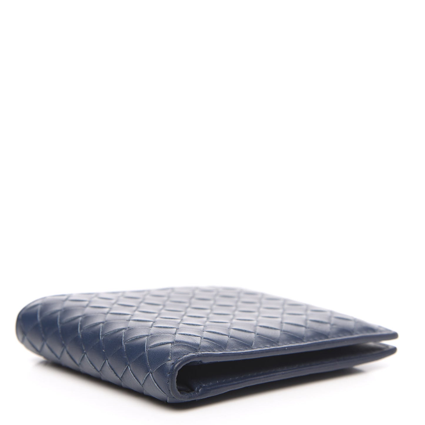 Nappa Intrecciato Bi-Fold Wallet Denim