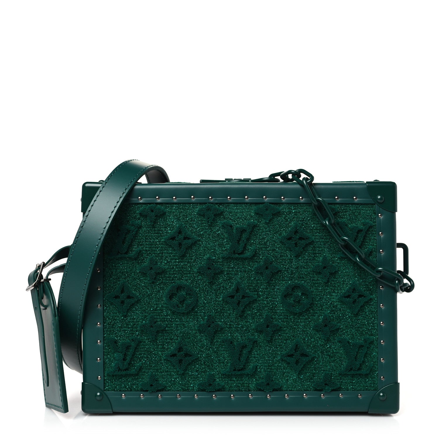 Louis Vuitton Monogram Tuffetage Clutch Box Green 1430635