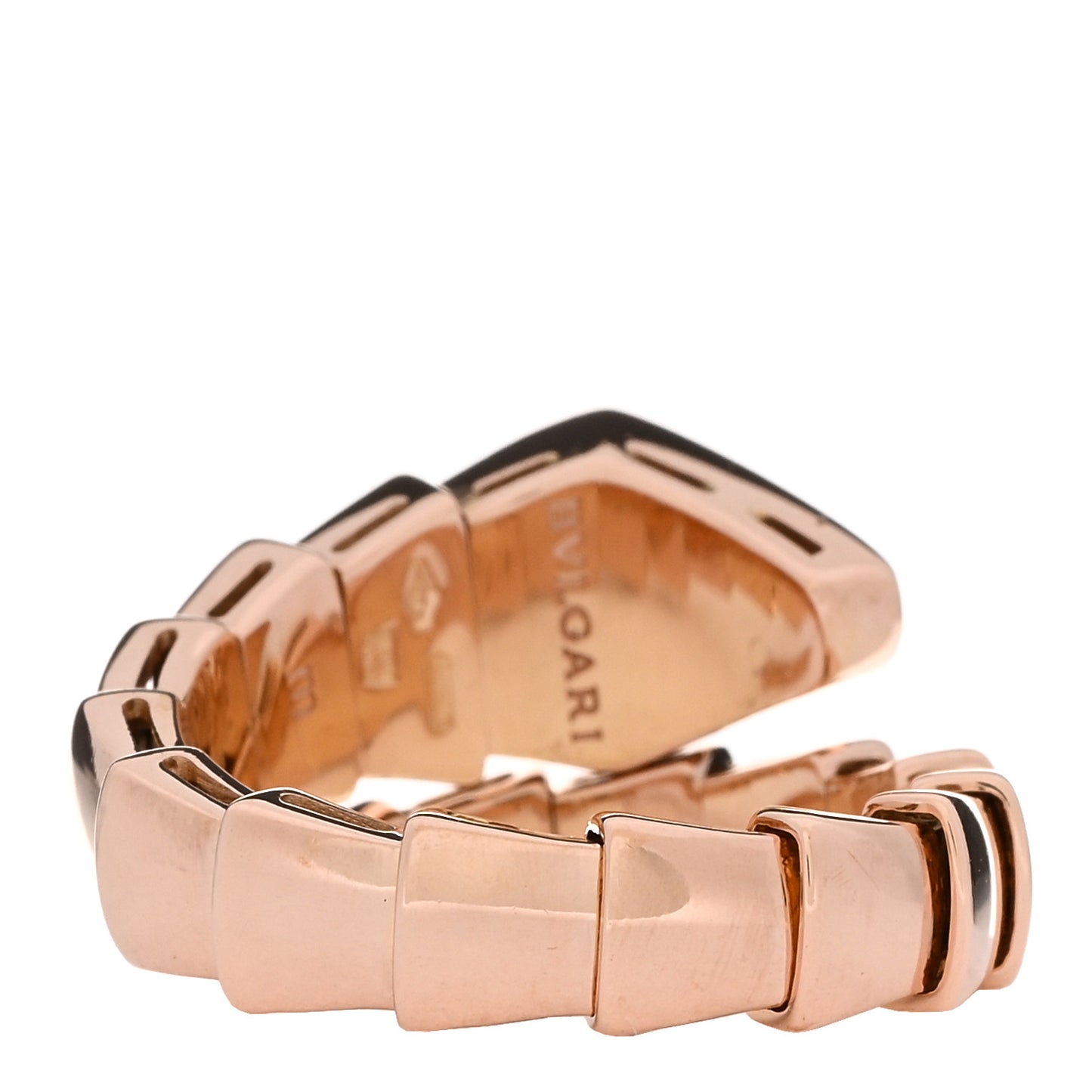 18K Rose Gold Diamond Serpenti Viper Ring M