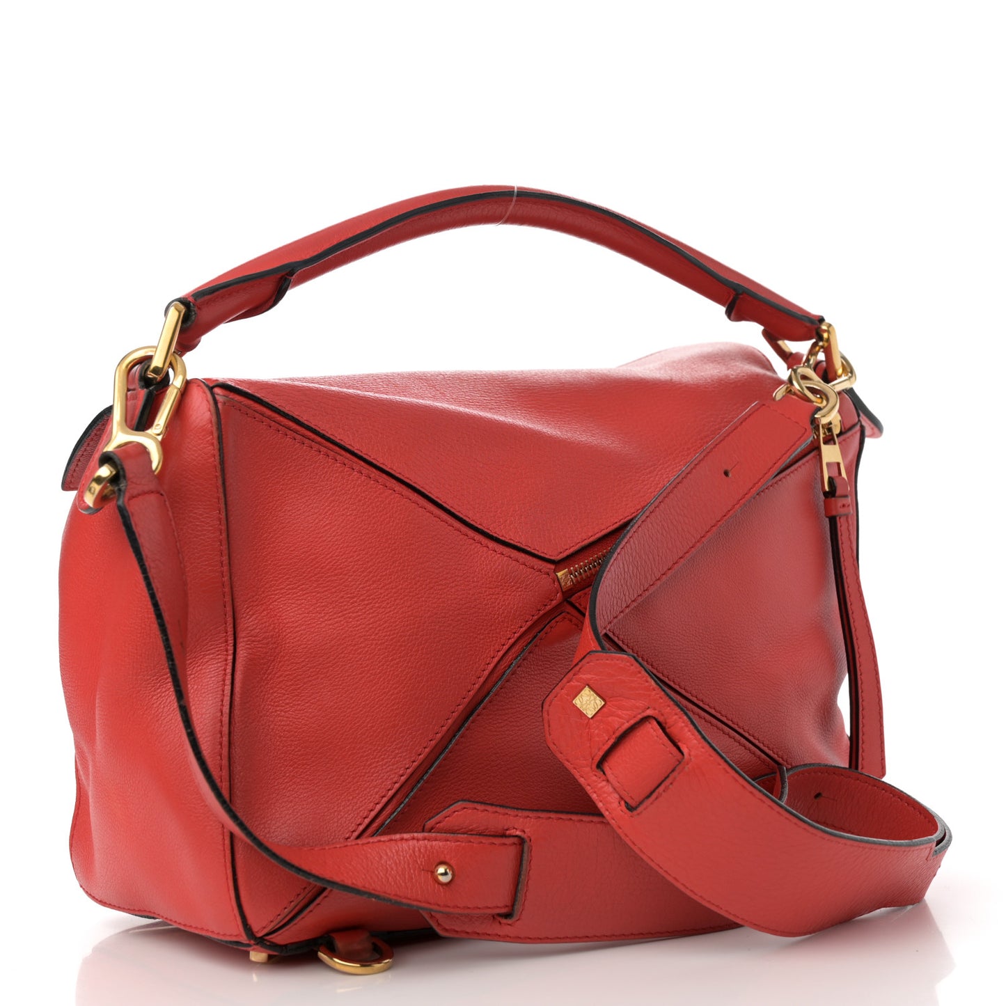 Calfskin Medium Puzzle Bag Scarlet