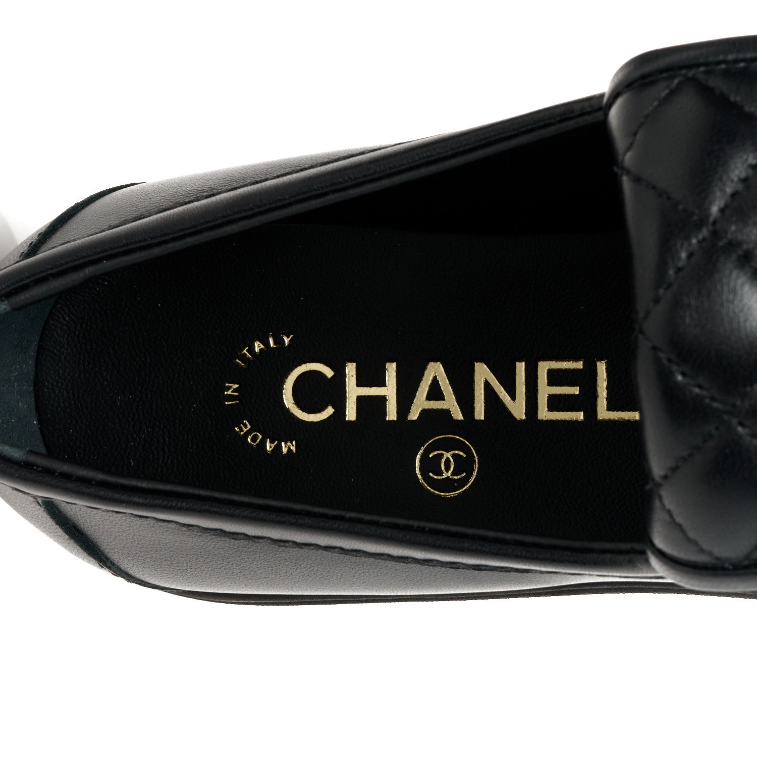 Chanel Lambskin Quilted CC Turnlock Loafers 36.5 Black 7 of 9