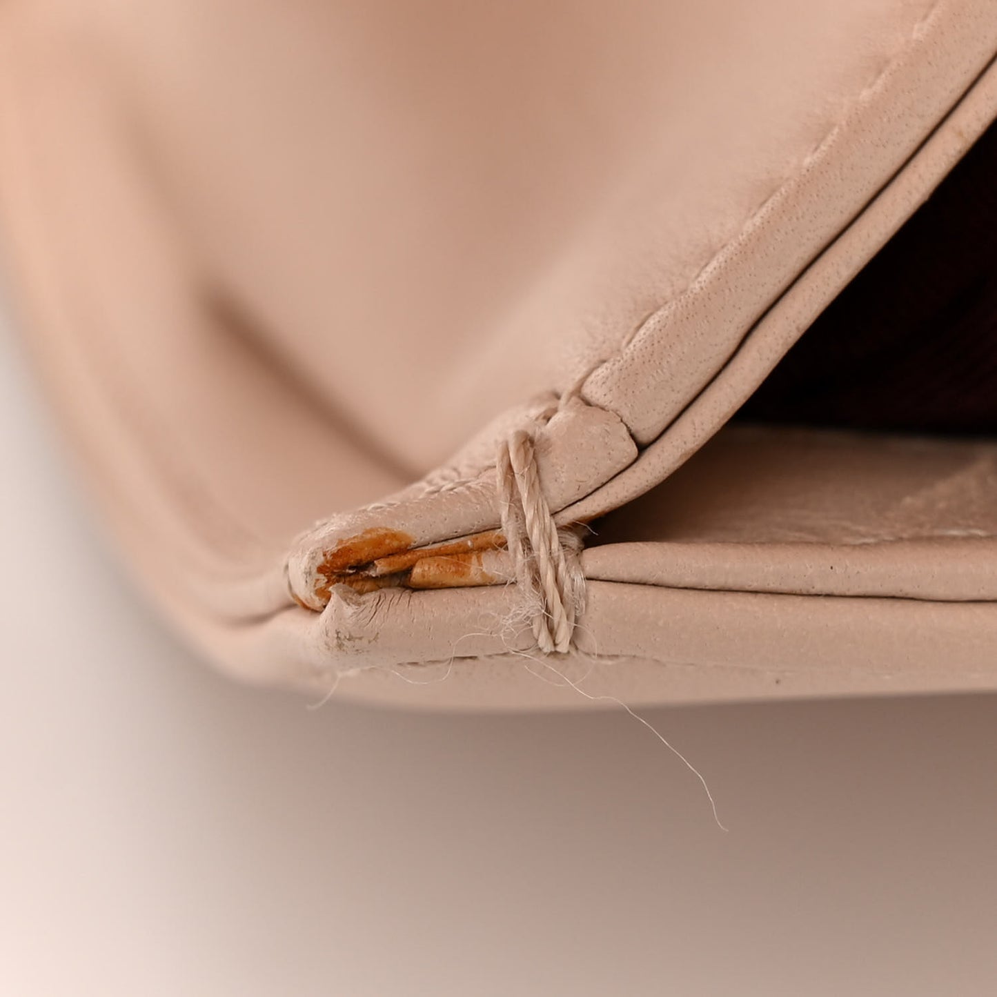 Caviar Suede Calfskin Chevron Medium Boy Flap Beige