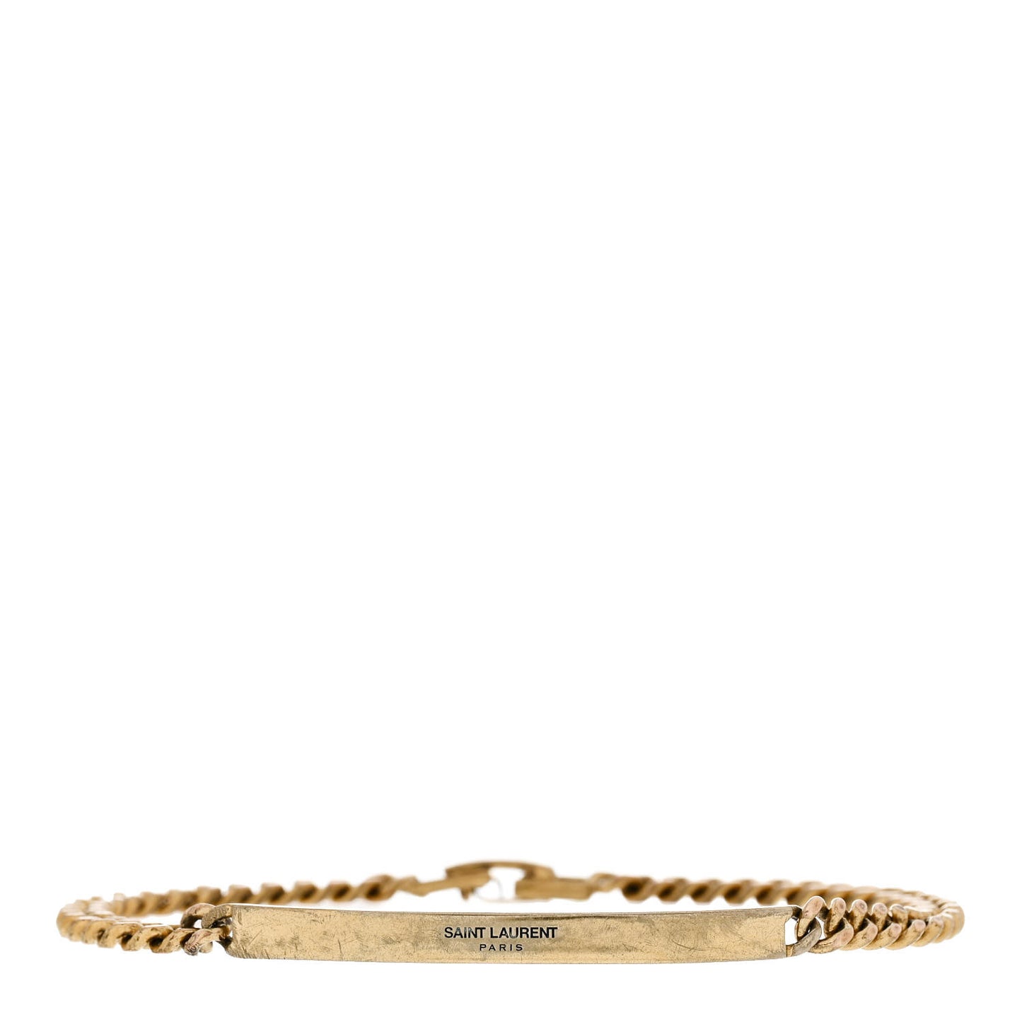 Metal ID Plaque Bracelet L Gold