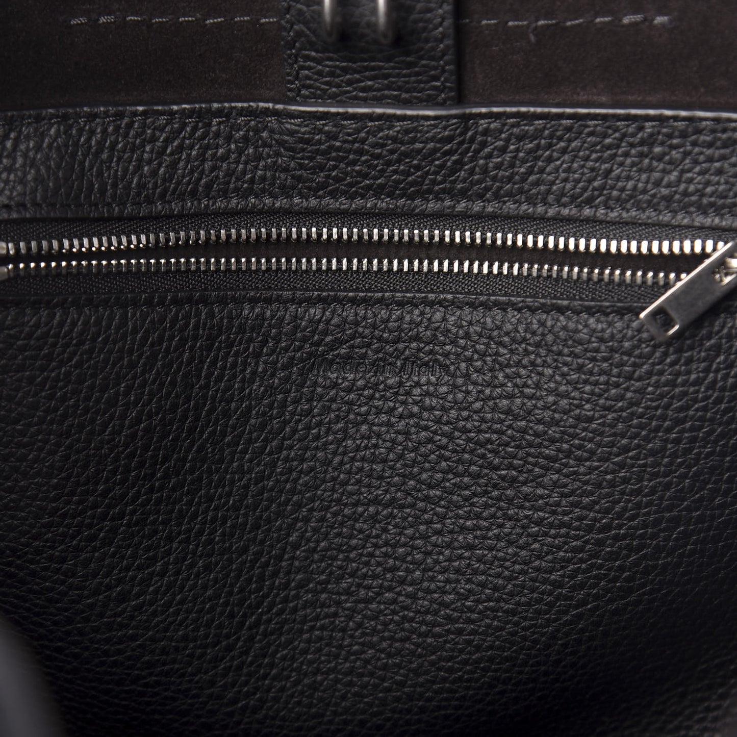 Supple Grained Calfskin Small Big Bag Anthracite