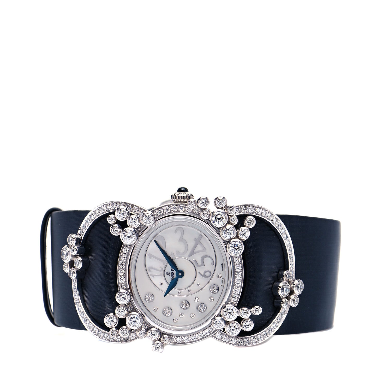 18K White Gold Satin Diamond Mother of Pearl 29mm Millenary Precieuse Manual Winding Watch 77227BC.ZZ.A 007SU.01