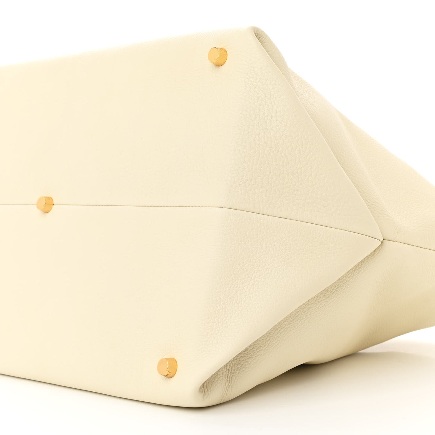 Pebbled Calfskin Medium Amelia Tote Ivory