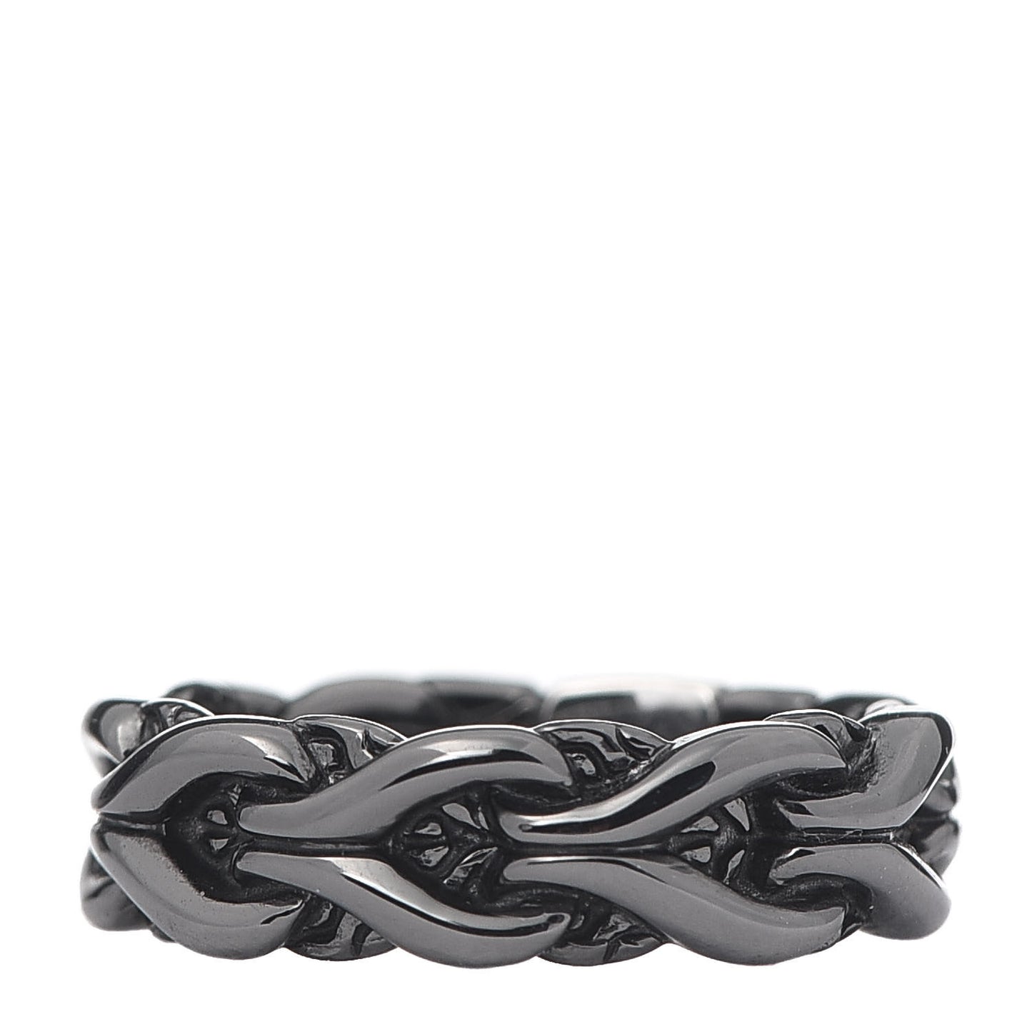 Blackened Sterling Silver Asli Link Band Ring 49 5