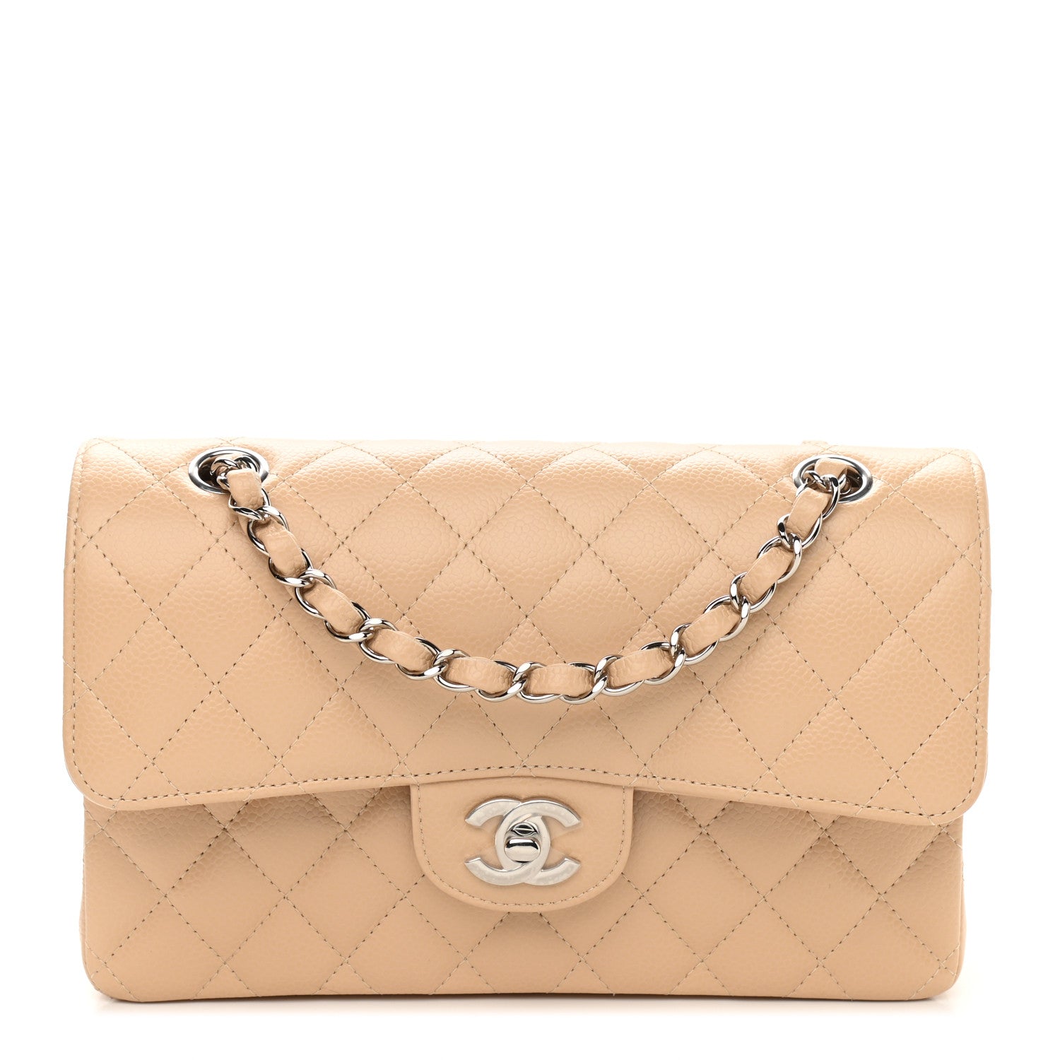 Chanel Caviar Quilted Small Double Flap Beige 1 of 9