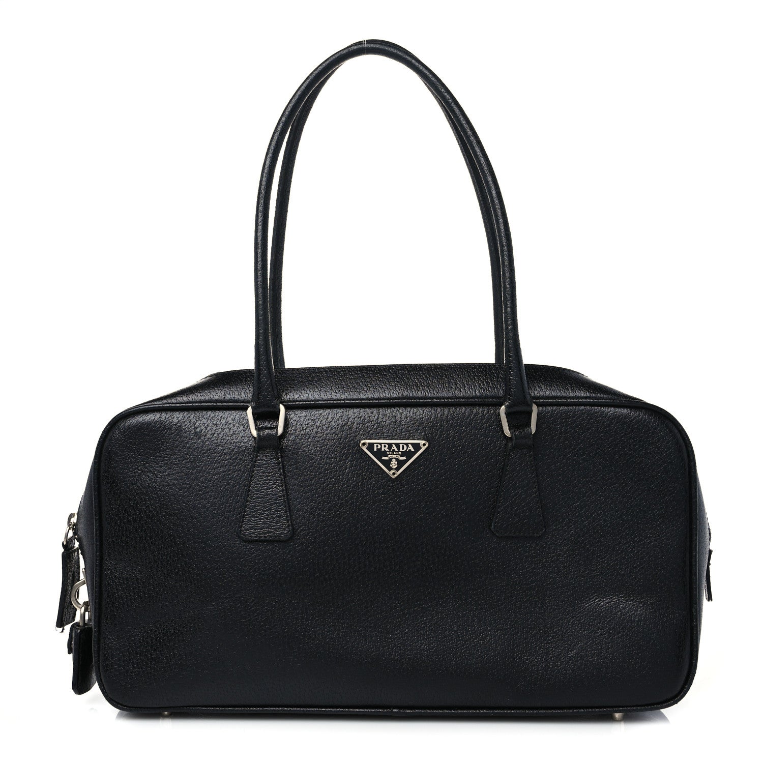 Prada Goatskin Bowling Bag Black 1165185 – FASHIONPHILE