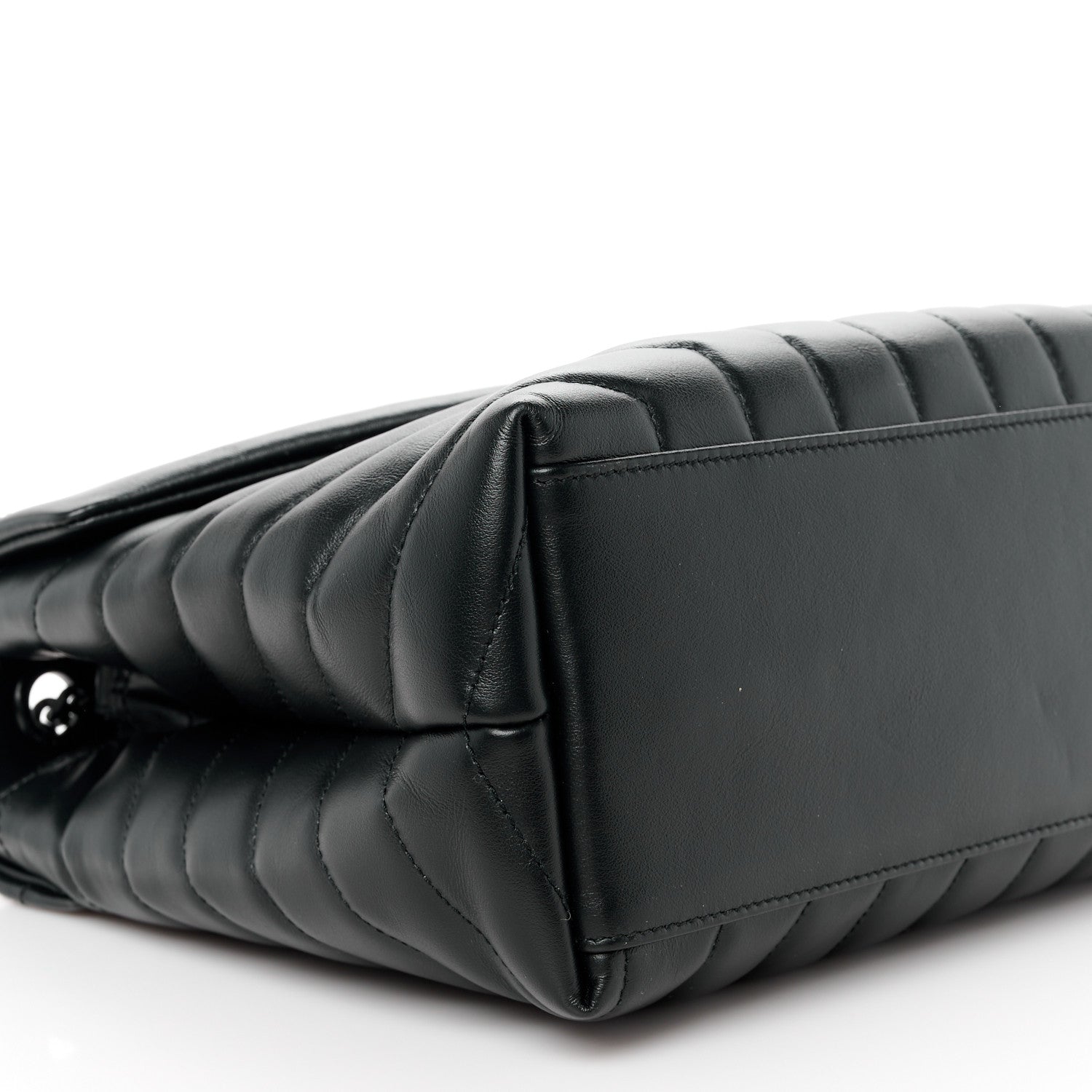 Saint Laurent Calfskin Y Quilted Monogram Monochrome Medium Loulou Chain Satchel Black 10 of 11