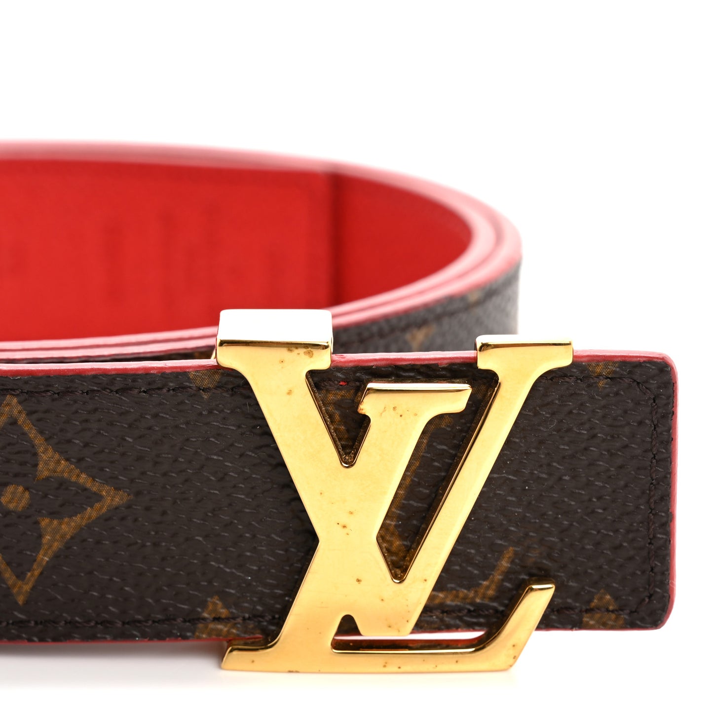 Monogram 30mm LV Initiales Reversible Belt 90 36 Coquelicot