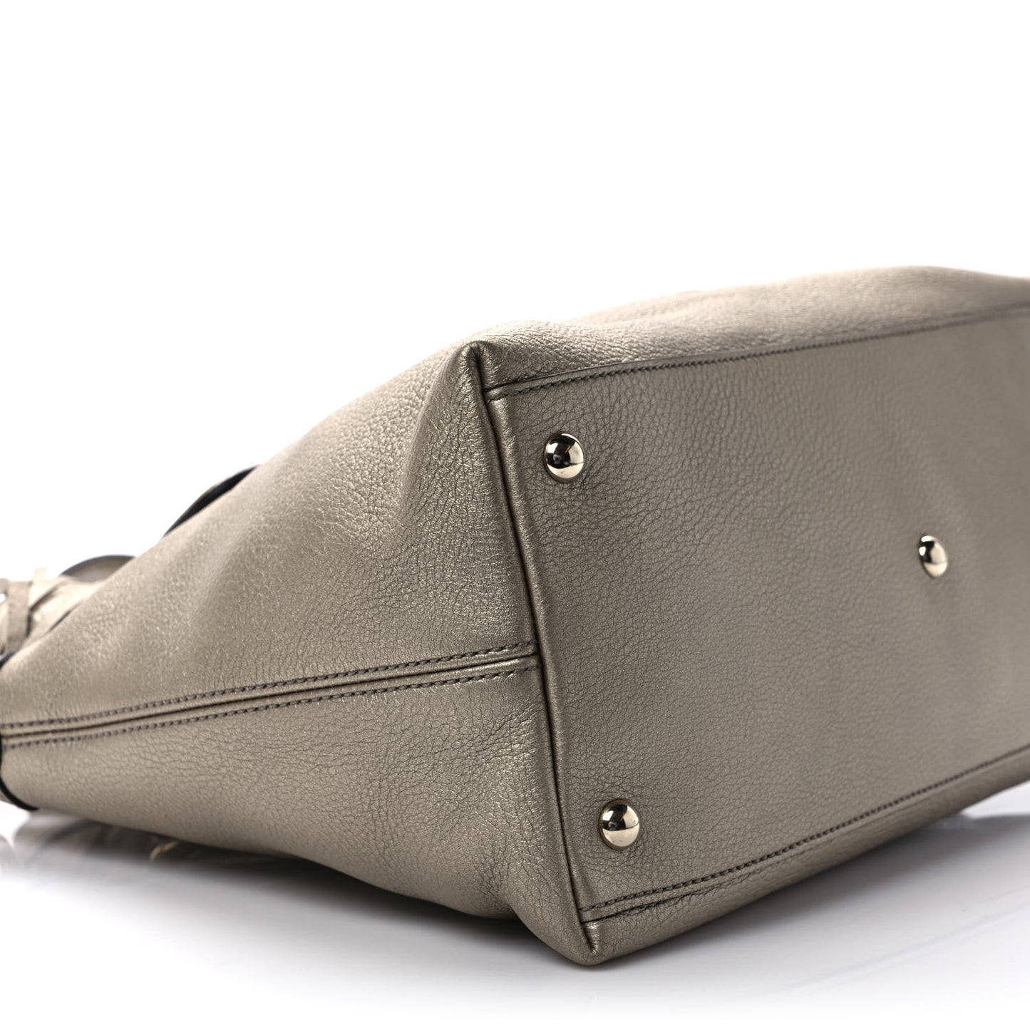 Metallic Cellarius Calfskin Small Soho Top Handle Satchel Sasso