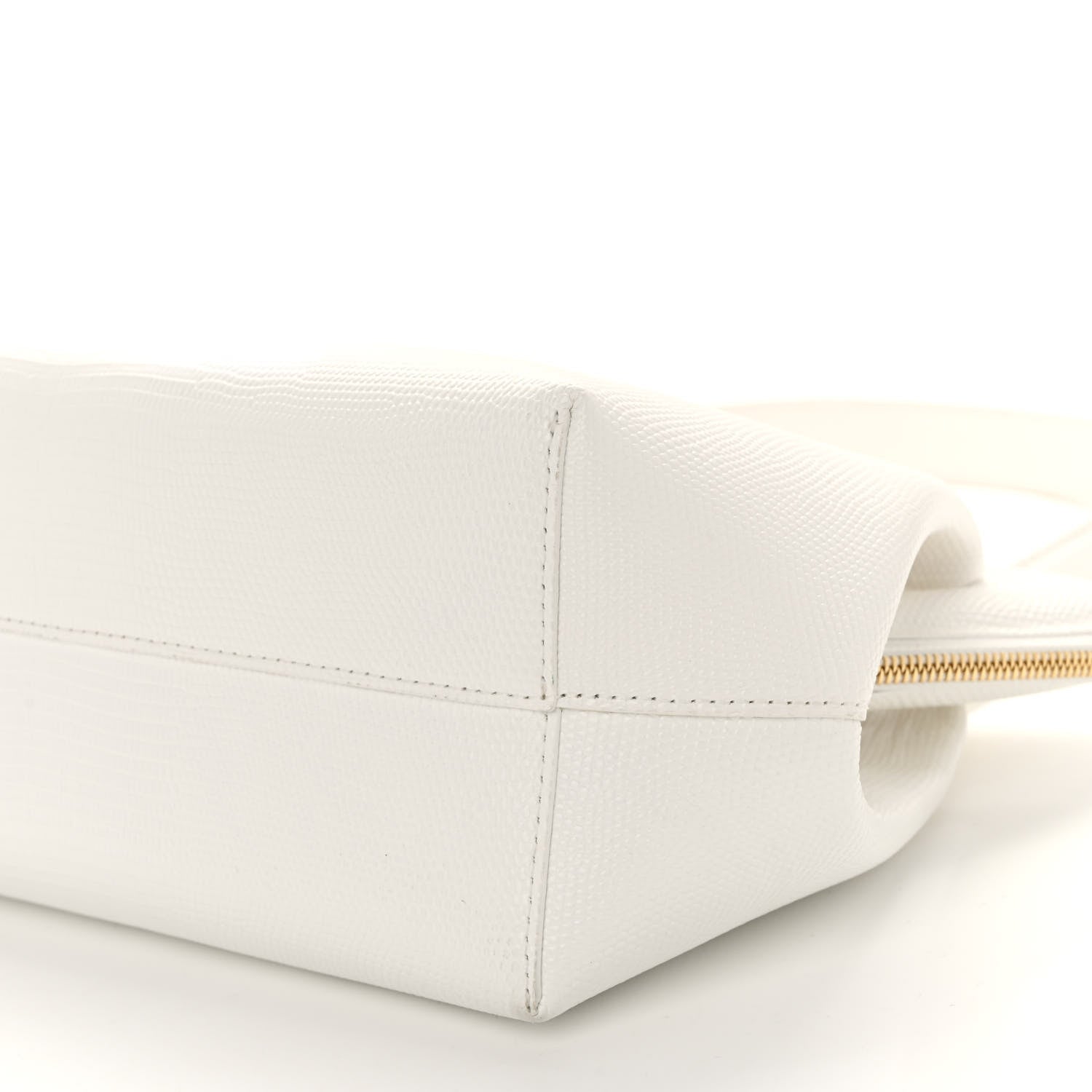 Mansur Gavriel Calfskin Lizard Embossed M Frame Bag White 10 of 12