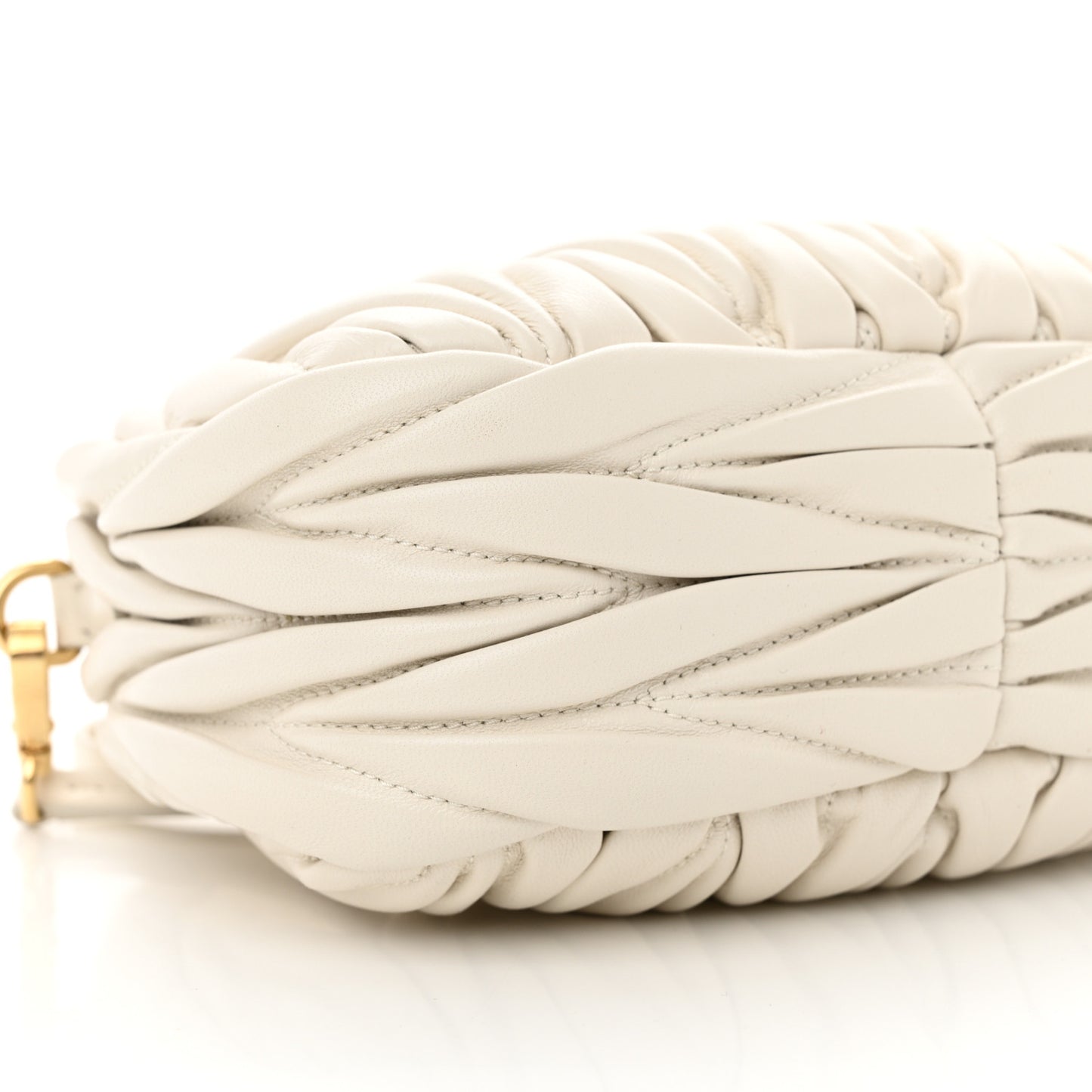 Nappa Matelasse Mini Wander Hobo White