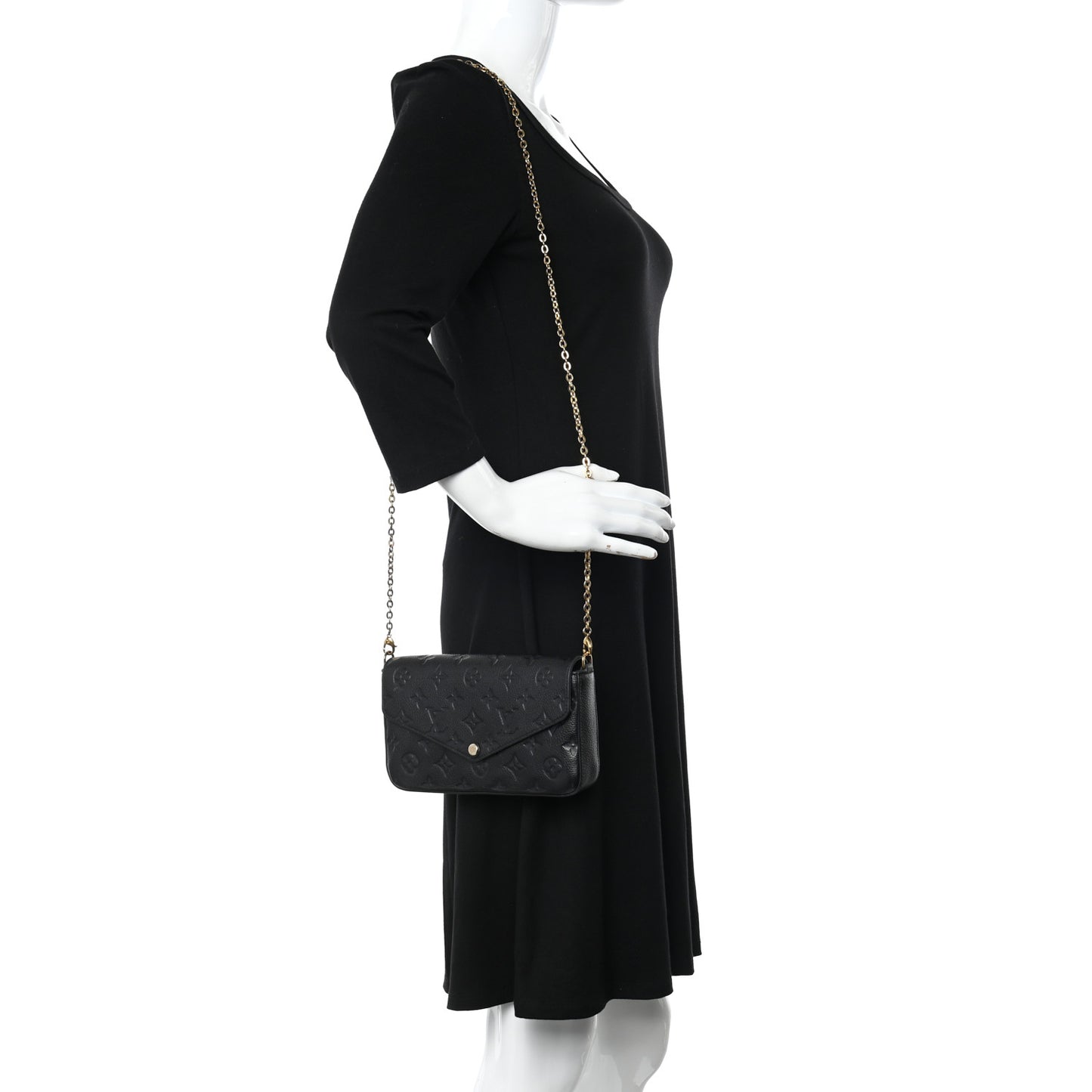 Empreinte Pochette Felicie Chain Wallet Black