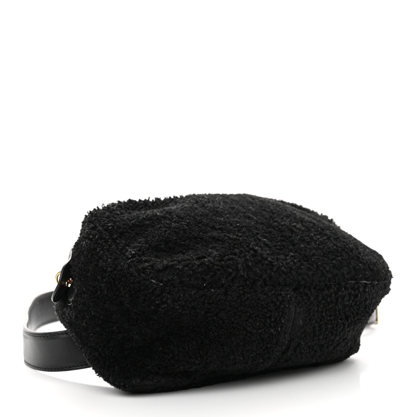 Shearling Calfskin Belt Bag Black