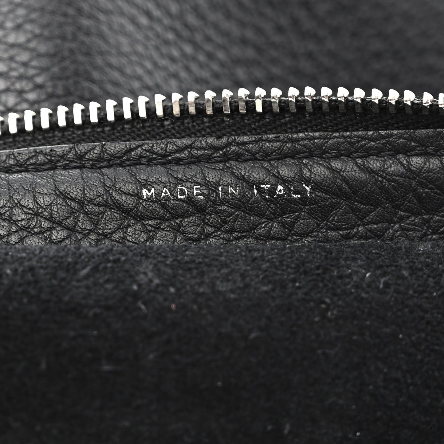 Grained Calfskin Large Slouchy Banana Bag Black
